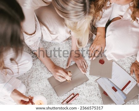 Hen Party with girls , signing letters