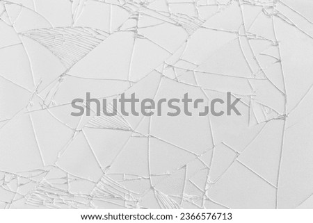 Broken white glass background for design in your work concept.