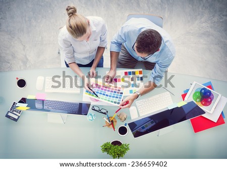 Brainstorming Planning Partnership Strategy Workstation Business Administratation Concept