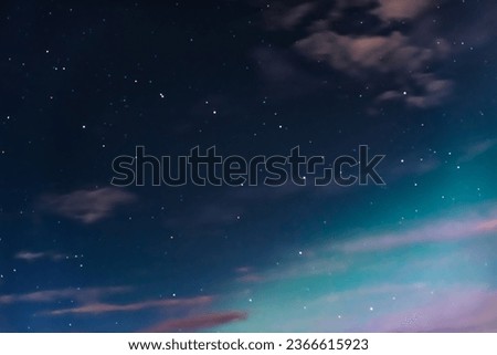 Big Dipper Constellation and Northern Lights in a starry night sky
