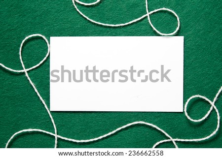 Christmas Card on green background 