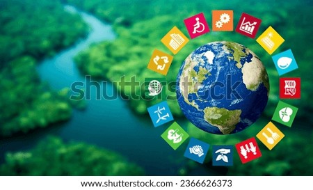 Environmental technology concept. Sustainable development goals. SDGs. Royalty-Free Stock Photo #2366626373