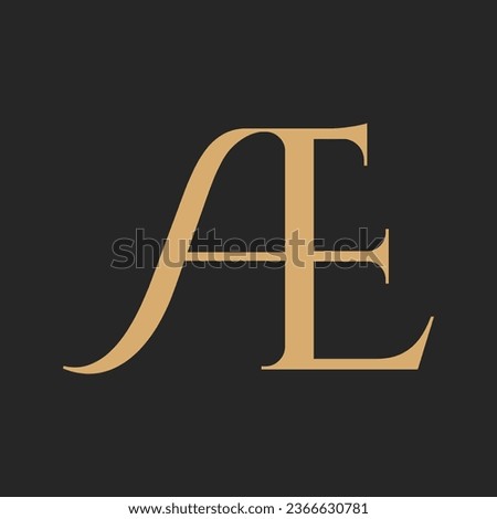 luxury letter AE logo design template Royalty-Free Stock Photo #2366630781
