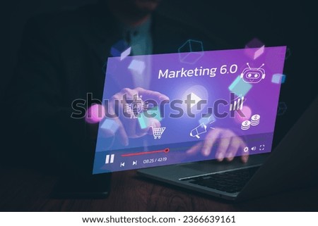 Digital AI Artificial intelligence technology communication network. Business IoT Internet of Things big data and marketing 6.0 concept. Internet future distributed block chain. Royalty-Free Stock Photo #2366639161