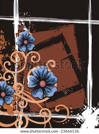 Abstract floral grunge background.