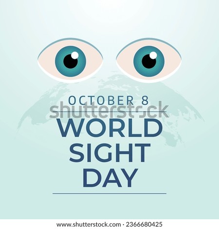 Flyers promoting World Sight Day or other events can utilize World Sight Day-related vector graphics. design of a flyer, a celebration.