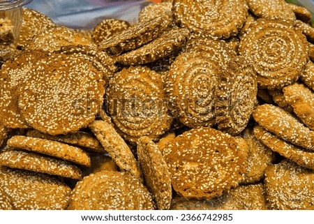 Kömbe, the famous cookie of Hatay. Royalty-Free Stock Photo #2366742985