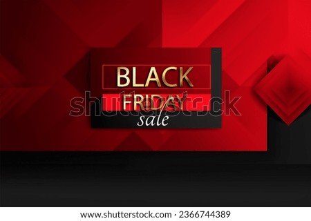 black friday sale poster banner, in the style of bold color fields, flat black friday sale background
