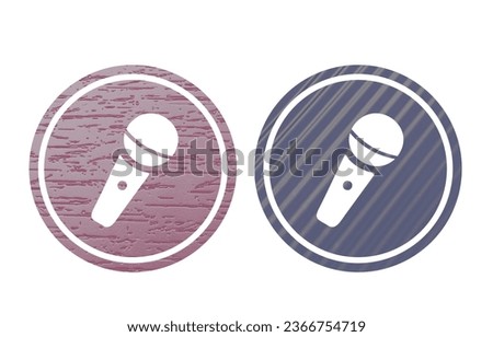 microphone icon symbol with texture