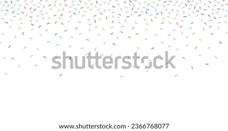 Colorful sprinkles banner background, colorful falling decorative sprinkles background Royalty-Free Stock Photo #2366768077