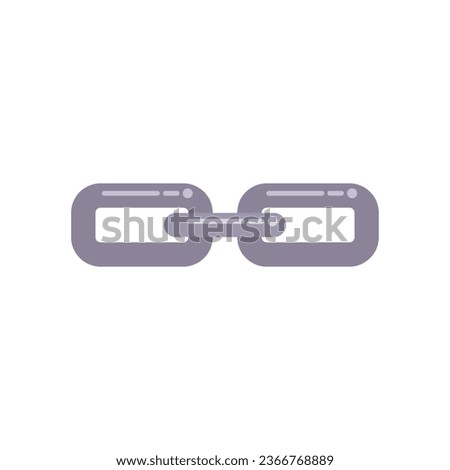 Modern chain icon flat vector. Web link. Internet button isolated