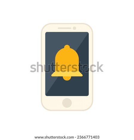 Phone sound bell icon flat vector. Email message. Send post isolated