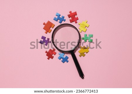 Puzzles, composition for different concepts and ideas