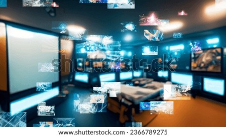 Video technology. Video production. Television broadcasting. Royalty-Free Stock Photo #2366789275