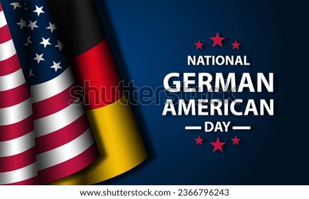 National German American Day October 6 background Vector Illustration