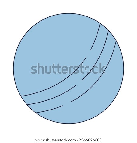 Planet flat line color isolated vector object. Celestial body. Cosmos. Editable clip art image on white background. Simple outline cartoon spot illustration for web design