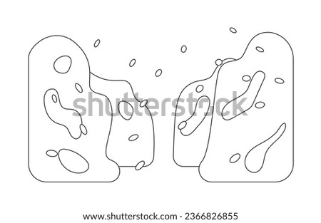 Blizzard monochrome flat vector object. Large snowdrift. High walls of snow. Editable black and white thin line icon. Simple cartoon clip art spot illustration for web graphic design