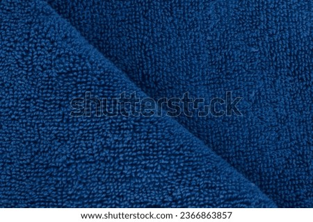 Blue Micro Fiber Fabric Towel Textured Background Royalty-Free Stock Photo #2366863857