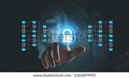 Data security concept, Concerns over data privacy and cybersecurity will continue to escalate. investment in robust cyber security measures to protect their operations and customer data. Royalty-Free Stock Photo #2366899905