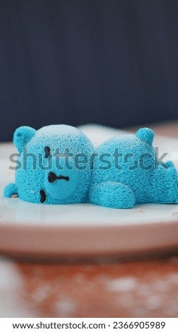 Ice Cream Cute Sleeping Bear Blue