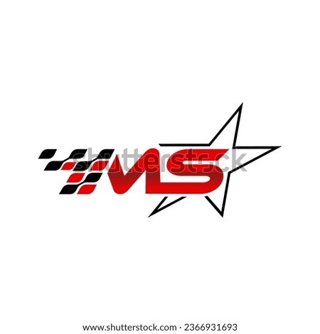 MS Star racing sport logo vector