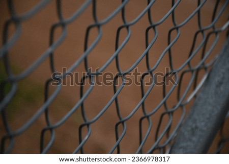 Chain link fence at a baseball field