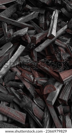 This is edited picture of wood after heavy rain on them