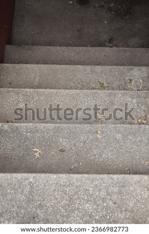 Cement steps on a house