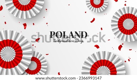 Vector Illustration of Poland Independence Day. Celebration banner. Cockade
 Royalty-Free Stock Photo #2366993147