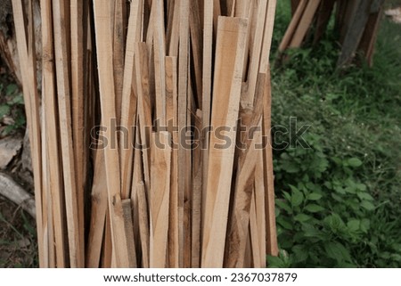teak wood tree trunk plank air dry factory craft handmade