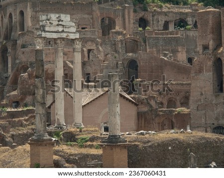 the old city of Rome in Italy