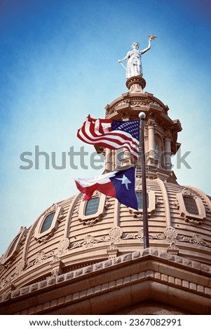 The capitol of Texas in Austin TX. Royalty-Free Stock Photo #2367082991