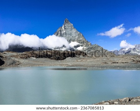 Zermatt, Switzerland: Image of the famous mountain called Matterhorn or Cervino