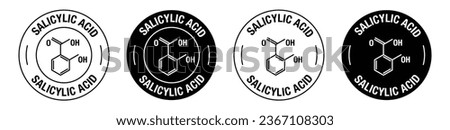 Salicylic acid vector symbol set Royalty-Free Stock Photo #2367108303