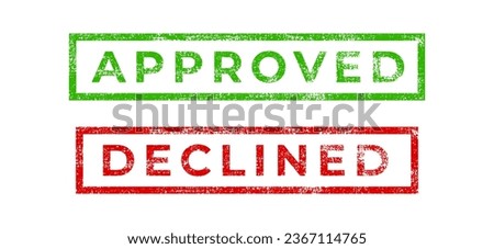 Approved and Declined Vector Stamps