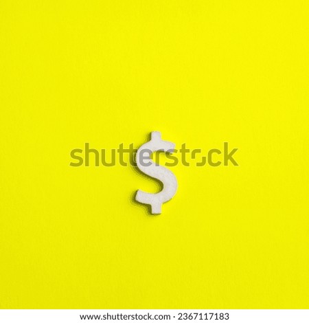 Dollar icon on yellow background - Business symbol