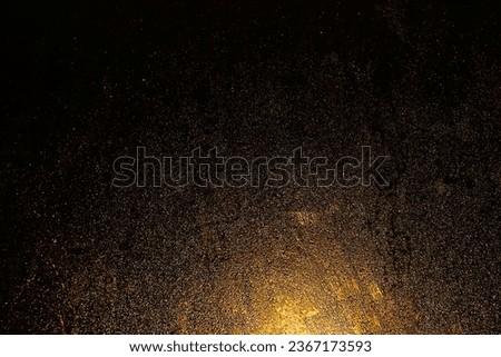 golden white black glitter texture abstract banner background with space. Twinkling glow stars effect. Like outer space, night sky, universe. Rusty, rough surface, grain.