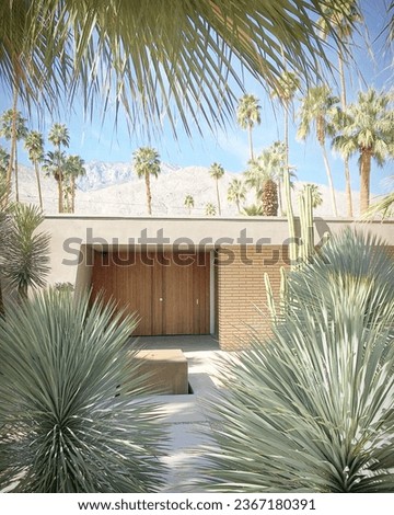 Palm Springs Desert Bunker House Royalty-Free Stock Photo #2367180391