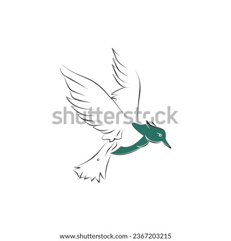 illustration of a bird logo vector image