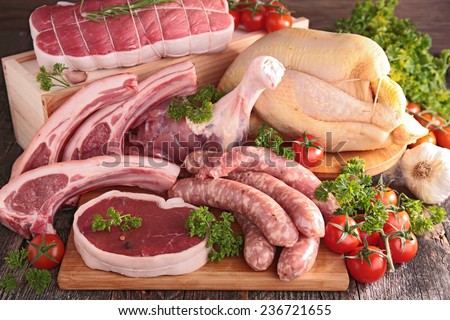 raw meat Royalty-Free Stock Photo #236721655