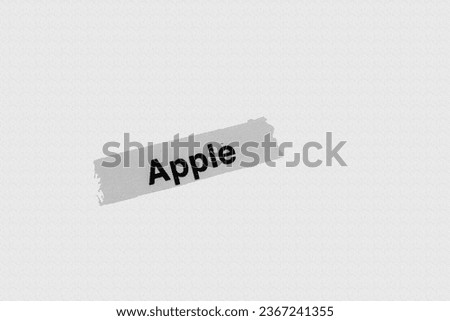 Apple in English vocabulary language heading and word title and meaning with reference to British wildlife and countryside