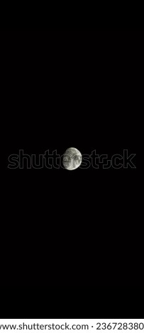 a clear picture of the bright and beautiful moon on a lonely night. 