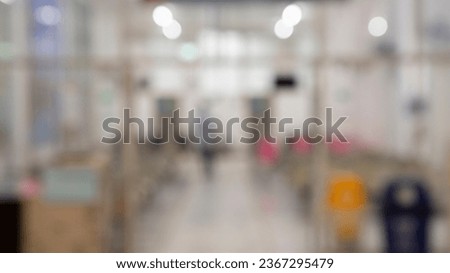 Abstract background inside hospital. Hospital and clinic interior for background. Blurred abstract style, Blured Medical  background.