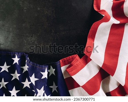 usa flag with copy space for text, presidential election, 4th of july wallpaper background concept