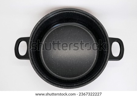 Frying pan and pan for cooking isolated on white