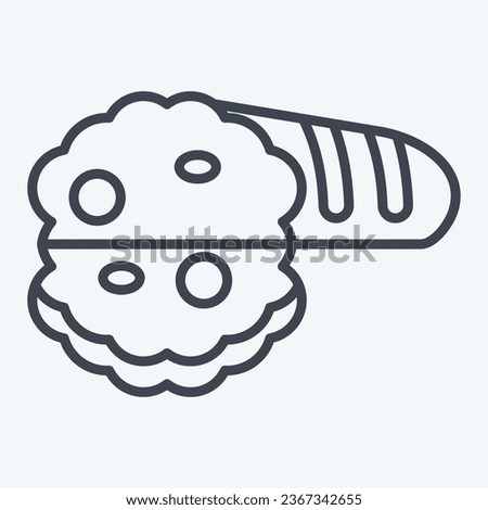 Icon Bread. related to Breakfast symbol. line style. simple design editable. simple illustration