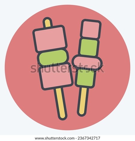 Icon Barbecue. related to Breakfast symbol. color mate style. simple design editable. simple illustration