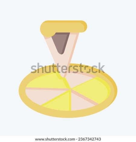 Icon Pizza. related to Breakfast symbol. flat style. simple design editable. simple illustration