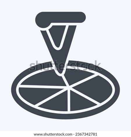 Icon Pizza. related to Breakfast symbol. glyph style. simple design editable. simple illustration