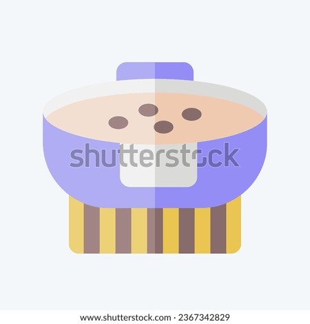 Icon Boiled Rice. related to Breakfast symbol. flat style. simple design editable. simple illustration